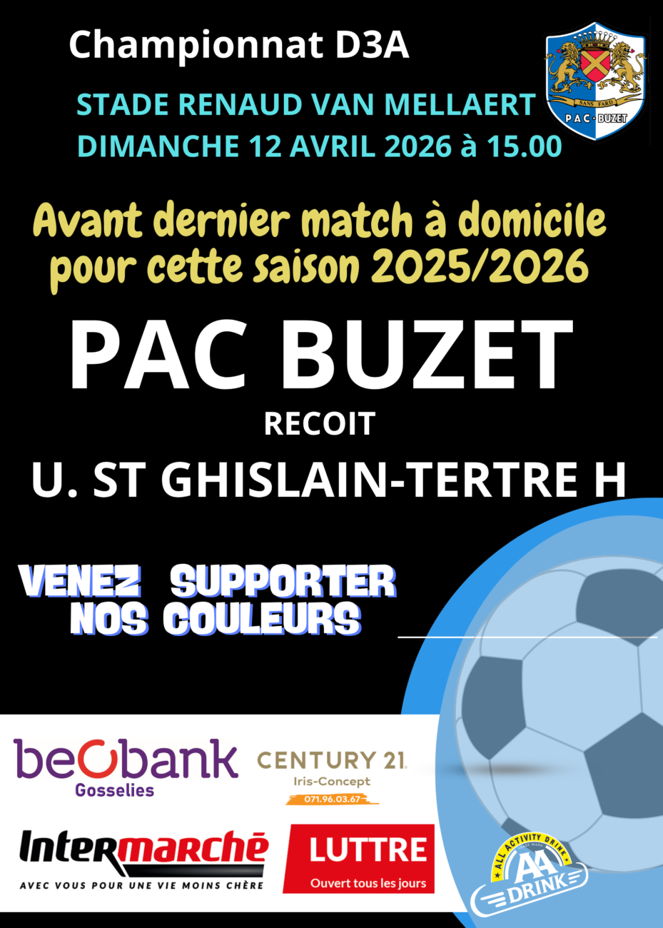 Avant-dernier match de la saison à domicile